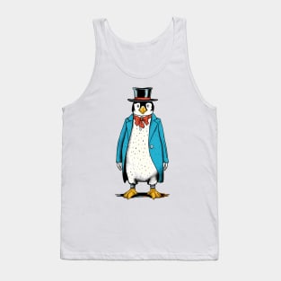 Penguin in blue tuxedo Tank Top